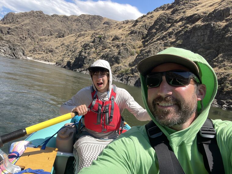 On the water in the canyon