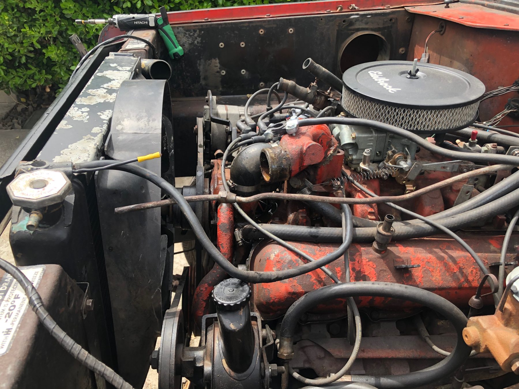 Engine bay before