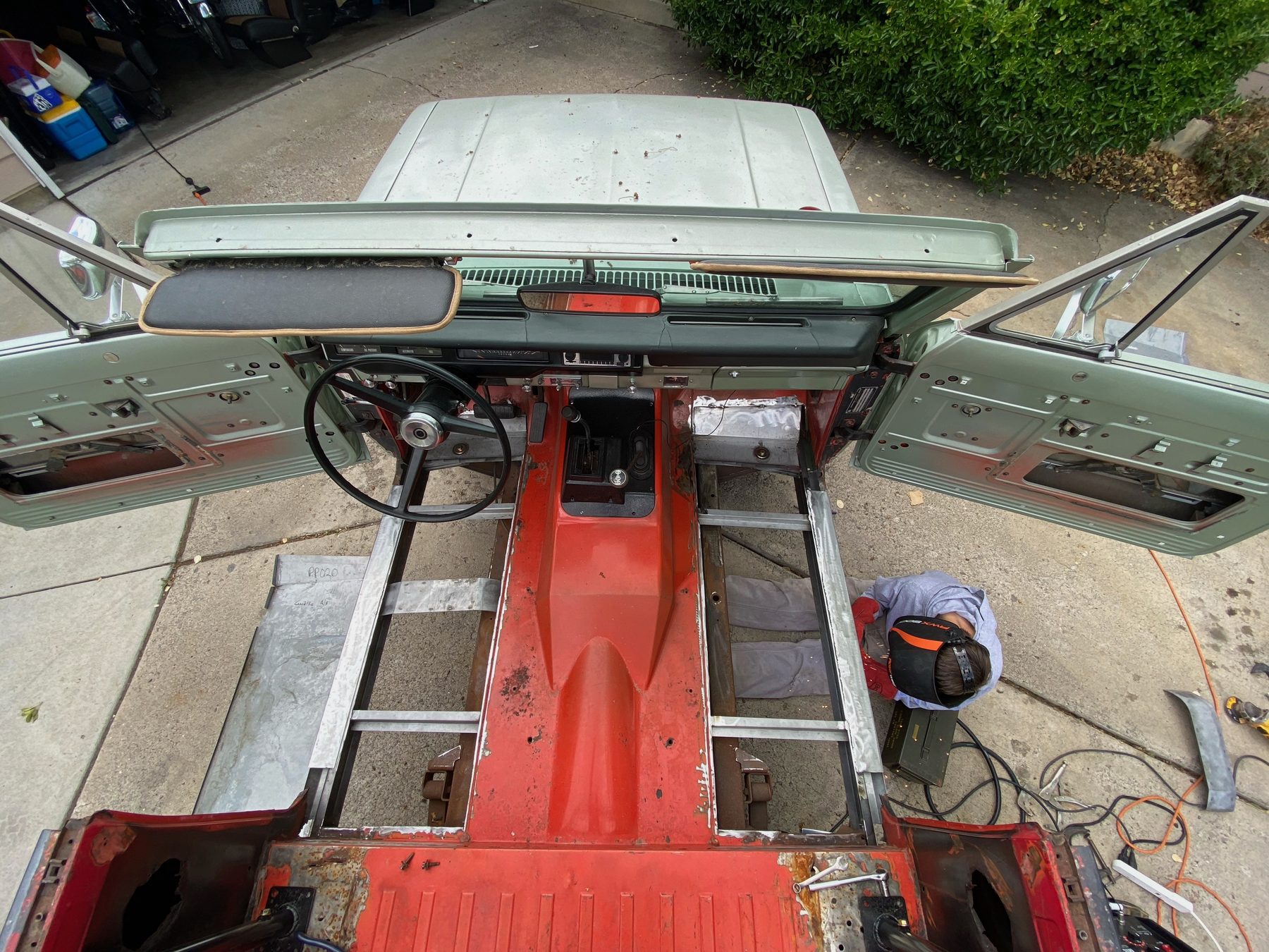 Scout II stripped to the floors