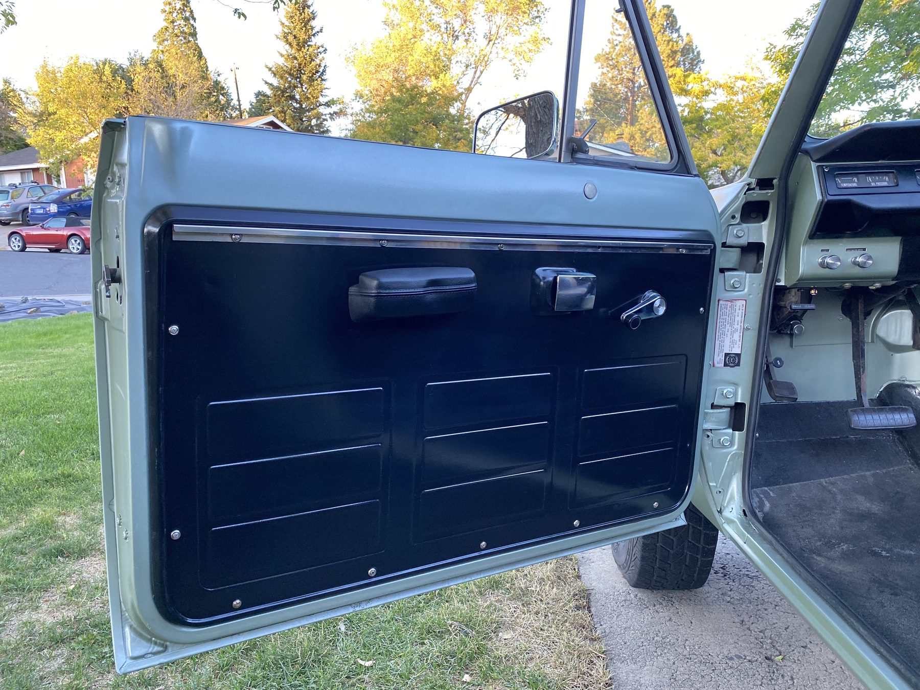 Finished door panel