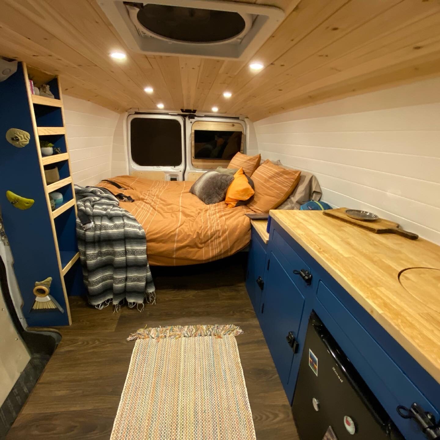 Finished van interior, wide view